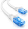 deleyCON 1,5m CAT.6 Ethernet Gigabit LAN Cable de Red RJ45 CAT6 Cable de Conexión Compatible con CAT.5 CAT.5e CAT.6a Cat.7 - Blanco