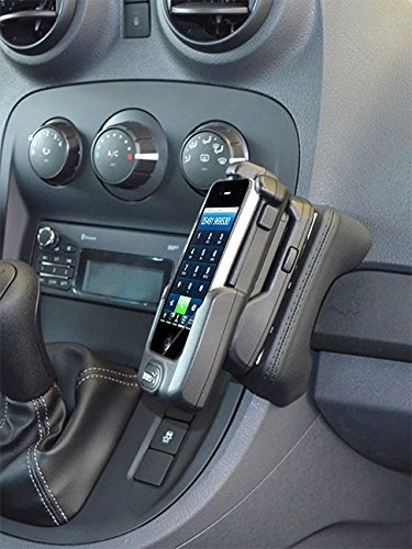 KUDA Handyhalterung passend für MB Citan ab 11/2012 - Telefonkonsole für Smartphones, Handys, Navi und mehr – Kunstlederkonsole, schwarz, 091905