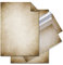 Logbuch-Verlag 100 Blatt vintage Briefpapier beidseitig bedruckt DIN A4 MIT KUVERTS beige naturfarben creme antik und auf Alt gemacht