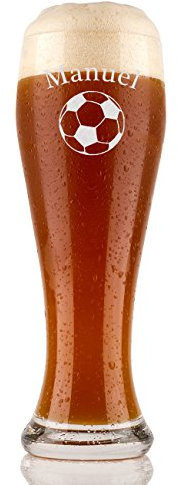 Bicchiere da birra con incisione del nome - bicchiere da birra di frumento, bicchiere da frumento 0,5l - festa del papà