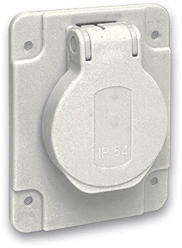 Schneider PKS61G Schukosteckdose, Grau, 2P+E, 10/16A, 250 V, für De, IP54, 65x85mm