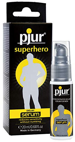 pjur superhero Delay Serum - Verzögerungs-Gel für Männer - reduziert Empfindlichkeit am Penis, ohne zu betäuben (20ml)