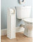 HK:White Standing Simple Easy Solution Toilet Roll Holder Bathroom Storage Cabinet
