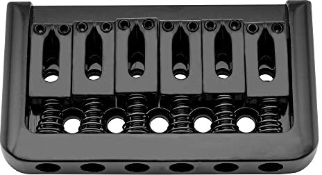 Musiclily 52,5mm Chevalet Hardtail Pontets Modernes pour Guitare électrique, Noir