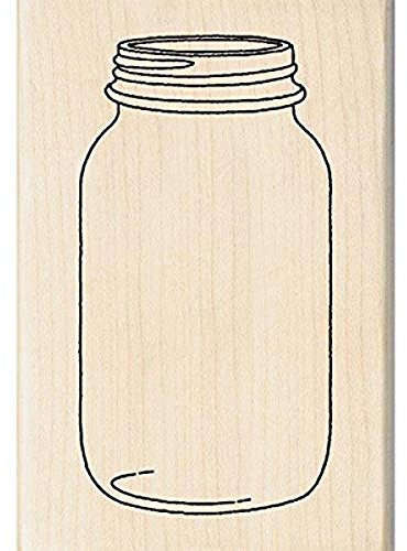 Inkadinkado Mounted Rubber Stamp 1-inch x 2.75-inch, Mason Jar