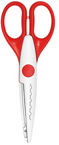Wedo 771906 Kreativschere (mit W-Schnitt, 16 cm große) griffe orange