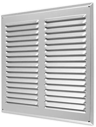 calimaero® WGQ 300x300mm Rejilla de Ventilación Cuadrado en Aluminio con Protección Contra Insectos Rejas Fijas