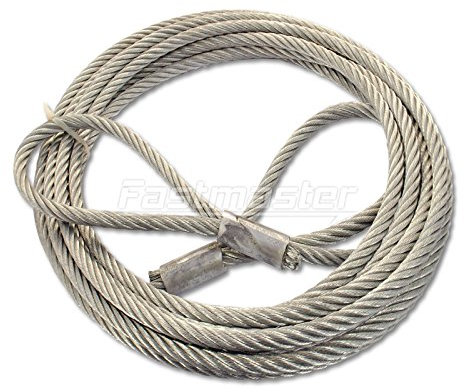 Fastmaster-Shop ANSCHLAGSEIL 12mm ÖSE - ÖSE Tragfähigkeit: 1550kg NL = 4m, Kranseil Hebeseil Drahtseil Stahlseil