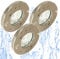 Trango 3er Set 6729IP-032GUSD IP44 LED Einbaustrahler aus Edelstahl gebürstet Rund inkl. 3x 5 Watt 3-Stufen dimmbar GU10 LED Leuchtmittel für Bad Dusche Einbauspots