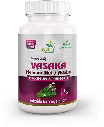 Ayushya Vasaka (Adulsa) Capsule, 60 Capsules, Natural