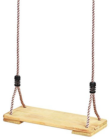 Garden Games Altalena in Legno di Pino con Durevoli Funi Setosi Regolabili