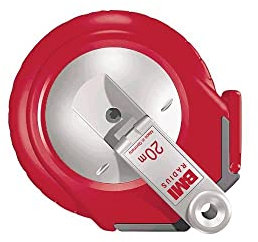BMI BAYERISCHE MASSINDUSTRIE ARNO KELLER GMBH 50121 Stahlbandmaß Radius L.20m mm/- weiß Flextop BMI Genauigk.II