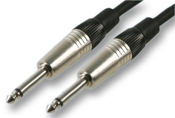 Pulse PLS00283 6.35 mm (1/4 Inches) Mono Jack Plug to Plug Guitar Lead, 3m, Black