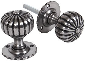 From the Anvil Natural Smooth Flower Mortice Knob Set