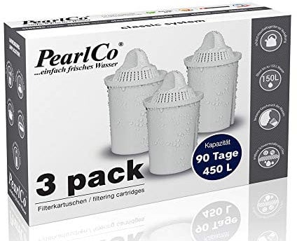 PearlCo - classic Pack 3 Filterkartuschen - passt in Brita Classic