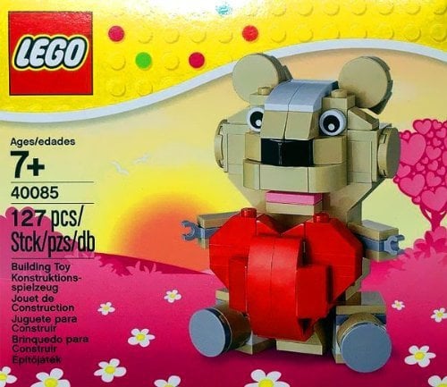 Lego Saison: Konstruktionsspielzeug, Valentinstag Teddybär mit Herz, Set 40085