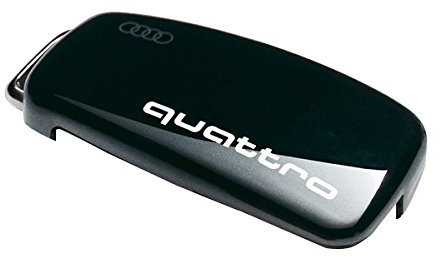 Audi 8V0071208AY9B Schlüsseldekorblende mit Quattro-Schriftzug, Brillant-Schwarz