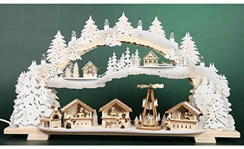 Tietze Schwibbogen Weihnachtsmarkt (variabel) - 72x43x13 cm