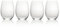 Mikasa Julie Stemless Wine Glass (Set of 4), 19.75 oz, Clear Vasos, Vidrio, Negro