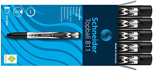 Schneider Schreibgeräte Tintenroller Topball 811, schwarz, Mine auswechselbar