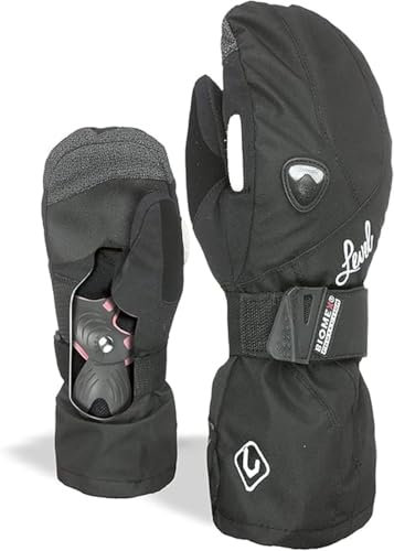 Level Butterfly - Skihandschuhe Damen, Winterhandschuhe Damen Wasserdicht mit Verstellbarem Riemen und Stulpe, Snowboard Handschuhe Damen, Atmungsaktiv für Snowboard und Skifahren - 1 Paar