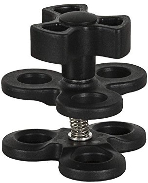 Pince DE Serrage 3 Voies pour Boules 25 MM Noire