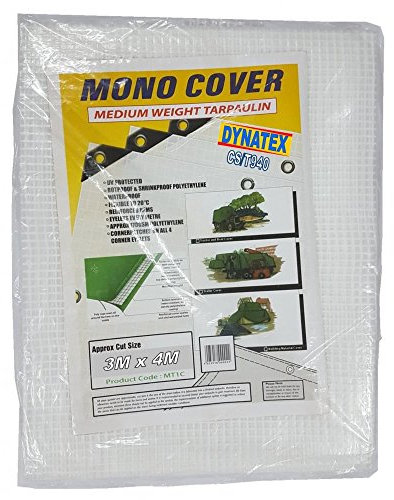 Clear Tarpaulin Reinforced 3m X 4m Rain Sheet Tarp Sheeting Cover