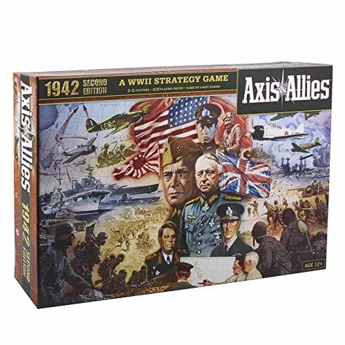 Hasbro Gaming - Avalon Hill Axis & Allies 1942-2da edición - Juego de Mesa de Estrategia de la Segunda Guerra Mundial, para 2 a 5 Jugadores, Edad 12+