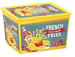 Kis Aufbewahrungsbox C Box Style Cube Vintage Fast Food 27 Liter, Plastik, Mehrfarbig, 40x34x25 cm