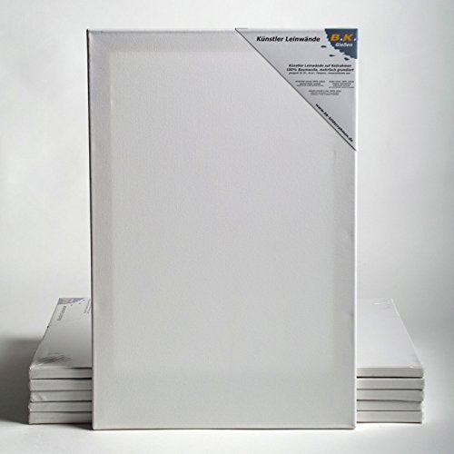 BK BILDERRAHMEN KOLMER 6 B.K. Basic LEINWÄNDE AUF KEILRAHMEN 40x120 cm | Qualitäts Malgrund, malfertig, 100% Baumwolle