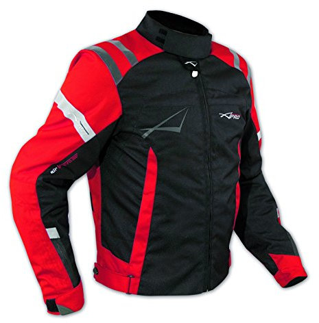 A-Pro Jacke CE Ruestung Qualität Motorrad Thermal Innenbeschichtung Sport Rot 3XL