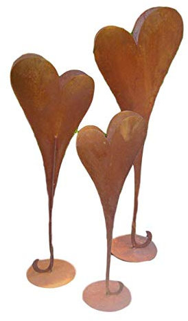 terracotta-toepfe-de Herz 115 cm aus Metall, bepflanzbar in Edelrost Optik, Deko für Garten und Wohnung Valentinstag