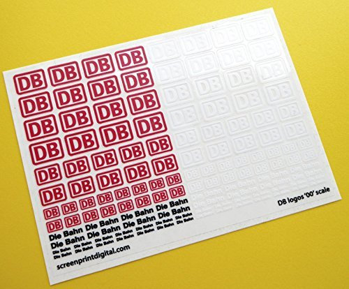 screenprintdigital DB Würfel Bahn Deutsche Federal Railways Logo '00' Skala zu messen Sticker Aufkleber
