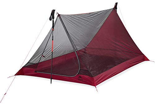 MSR Uni – Erwachsene Thru-Hiker Mesh House 2 Ultraleichtes Netz-Rucksackzelt, Rot/Ausflug, einfarbig (Getaway Solids), 2 Person