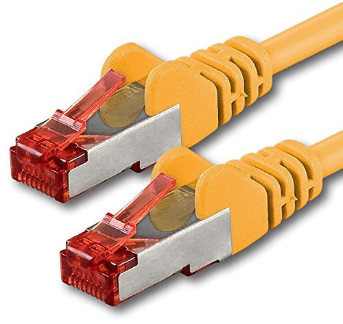 1aTTack.de 1x 30m - Câble patch câble réseau Cat 6 Cat6 RJ45 SFTP - jaune