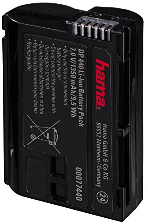 Hama DP 440 - Batería/Pila recargable (iones de litio, 1350 mAh, 7 V, Negro)
