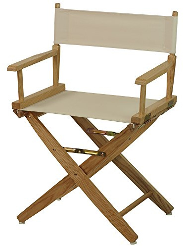 American Trails Extra-Wide Premium 18 Director's Chair Natural Frame with Natural Canvas