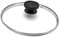 Alluflon Couvercle en Verre Trempé avec Rebord en Acier Inoxydable, Résistant aux Hautes Températures, Compatible Lave-Vaisselle, 22 cm