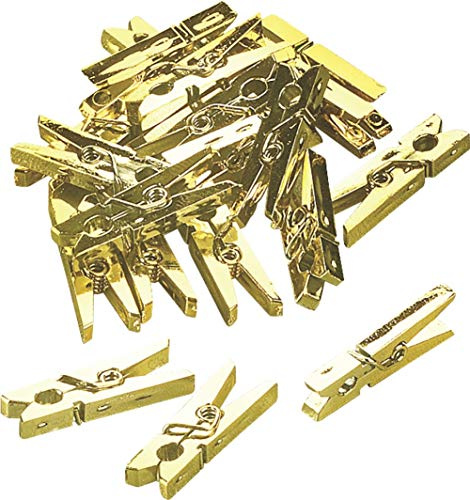 Gütermann / KnorrPrandell 3062074 - Miniklammer 25mm goldfarben, 20 Stück/Beutel