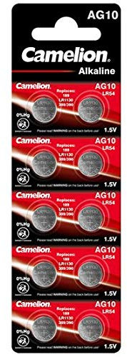 Camelion - Haute qualité de 10 LR1130/389/189 LR54/AG10 1,5 V Li-ion et piles bouton