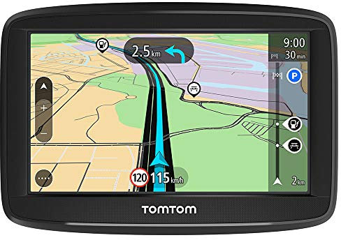 TomTom GPS Voiture Start 42, 4 Pouces, avec les Cartes d'Europe, Essai des Alertes de Zones de Danger, Fixation Reversible Intégrée VERSION FR