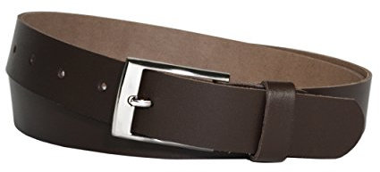 Vascavi Ledergürtel echt Leder, 3 cm breit und ca. 0.25 cm stark, Gürtel, Hüftgürtel, Jeansgürtel, Made in Germany (115 cm Gesamtlänge 125 cm, Dunkelbraun)