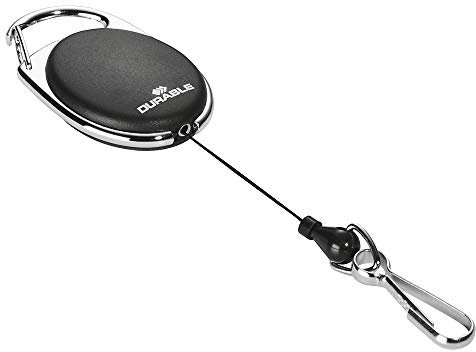 Durable 832701 Clip à boucle Style Jojo (avec crochet à ressort) 1 pièce, noir