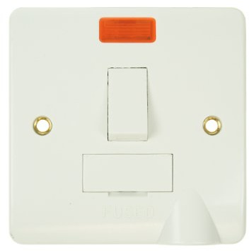 Click Mode White 2-Way Push Button Switch with Flex Outlet and Neon