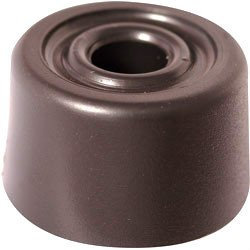 Ironmongery World 10 x Black PVC Floor Mounted Door Stop Stopper Round Rubber
