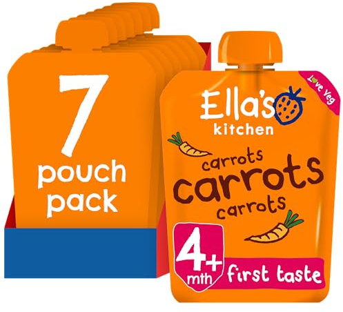 Ella's Kitchen Organic Smooth Carrots, 70 g (Pack of 7)