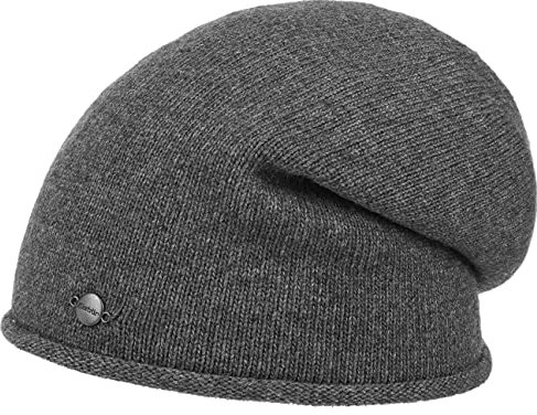 Eisbär Soft Kaschmir Oversize Beanie Kaschmirmütze Strickmütze Damenmütze Herrenmütze Wintermütze (One Size - anthrazit)