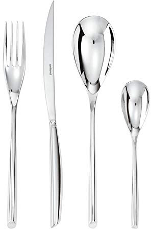 Sambonet Bamboo Set di Posate da 24 pz., Servizio, Coltello, Cucchiaio, Forchetta, Acciaio Inox, 52519-81