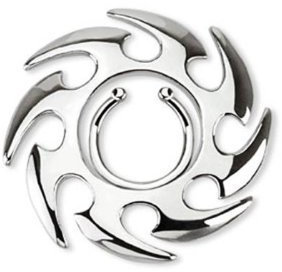 Tapsi´s Coolbodyart Piercing Faux INOX Acier Chirurgical 316L Bouclier Flamme Eddy