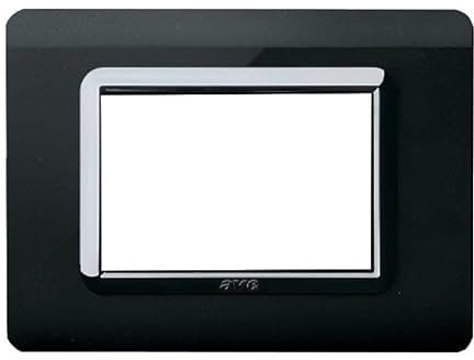 Placca Ave Tecnopolimero 44 3 Moduli Nero Assoluto 44Py03Nal